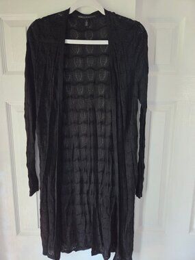 Long knit thin sweater duster